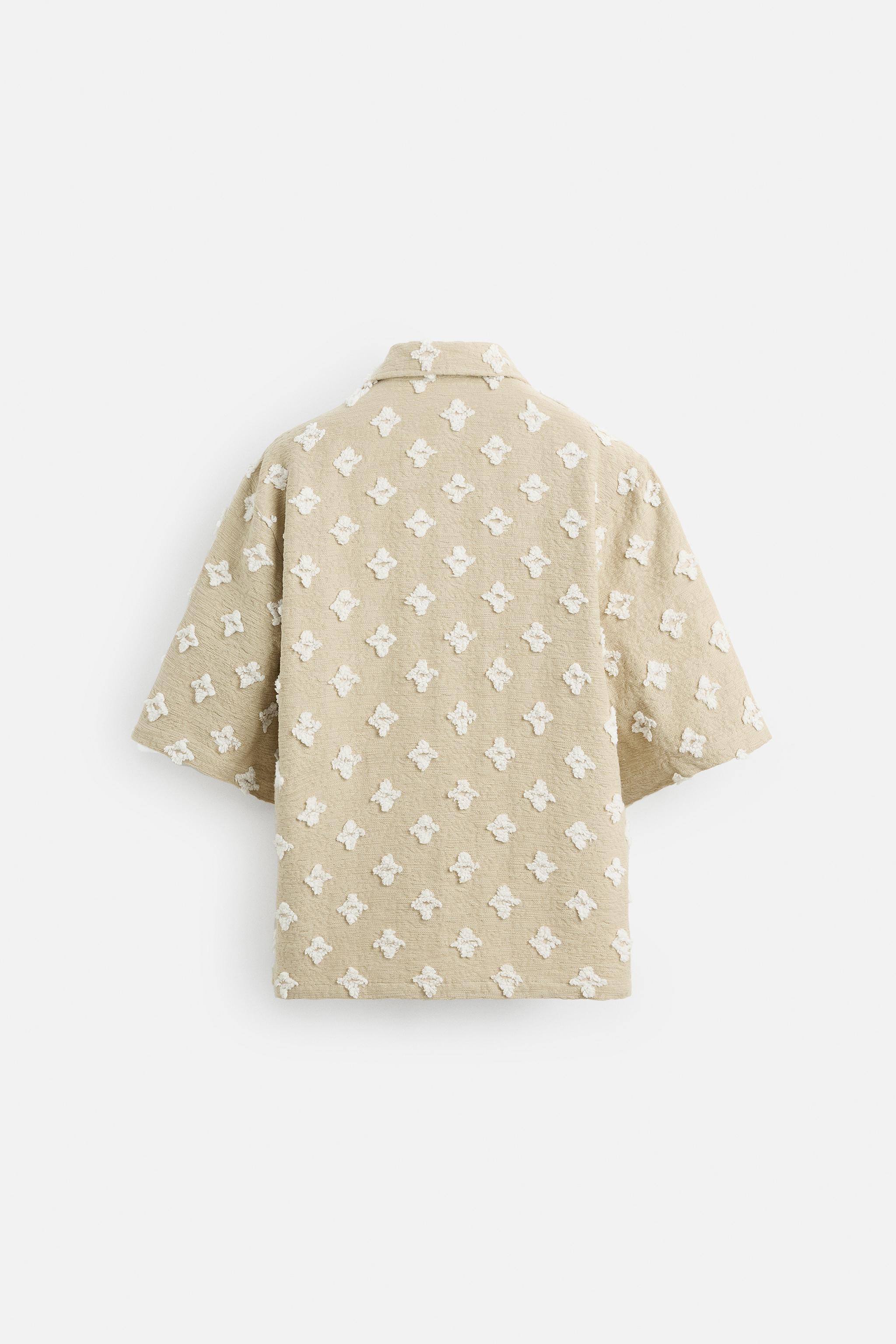 TEXTURED JACQUARD SHIRT - Brown | ZARA United States