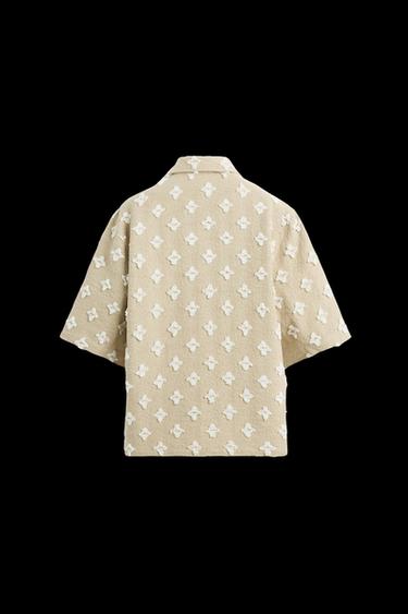 TEXTURED JACQUARD SHIRT - Beige by Zara