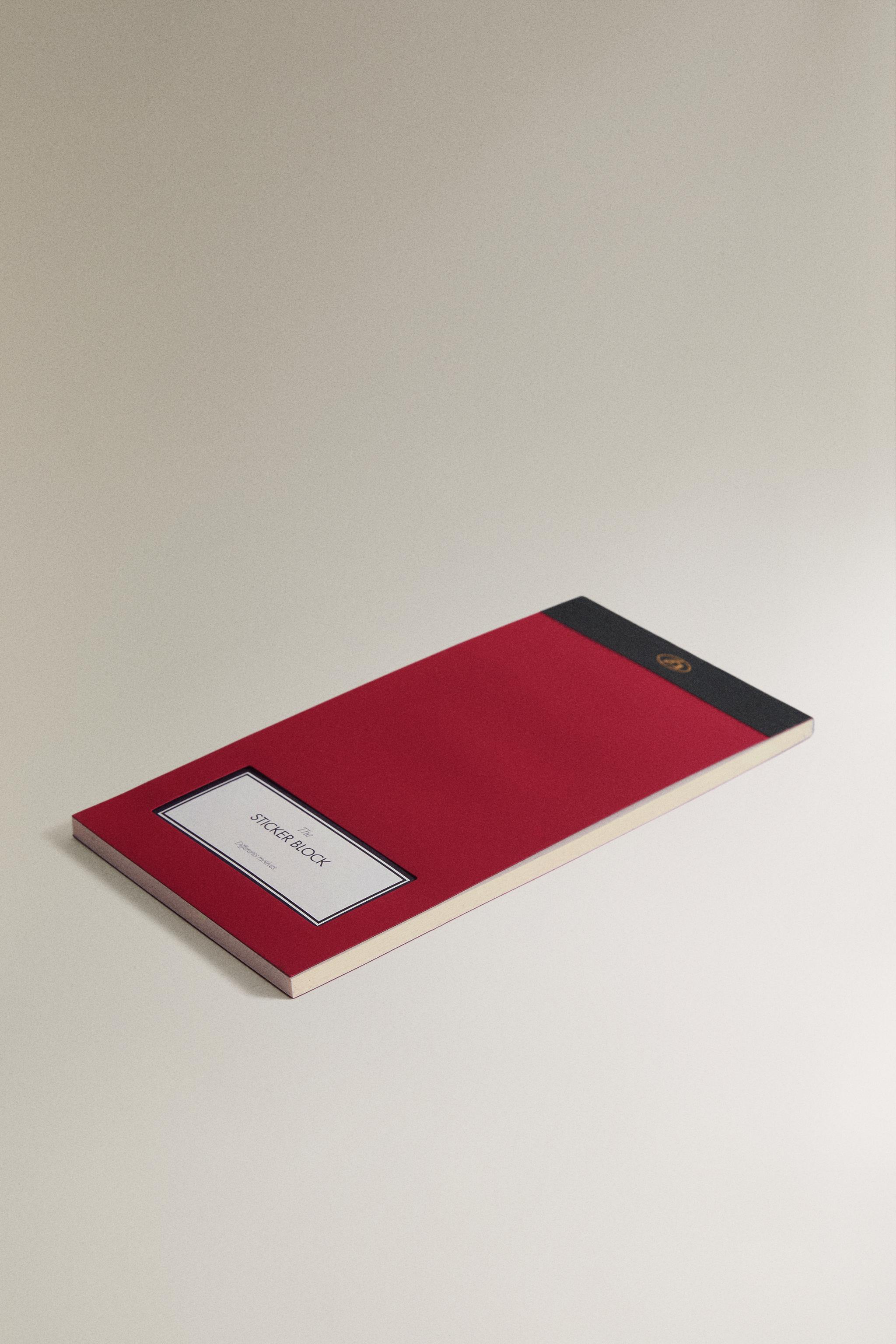 NAME STICKER PAD — Red