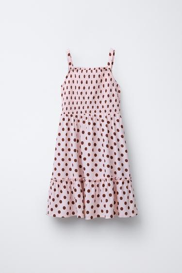 POLKA DOT DRESS - Pink by Zara