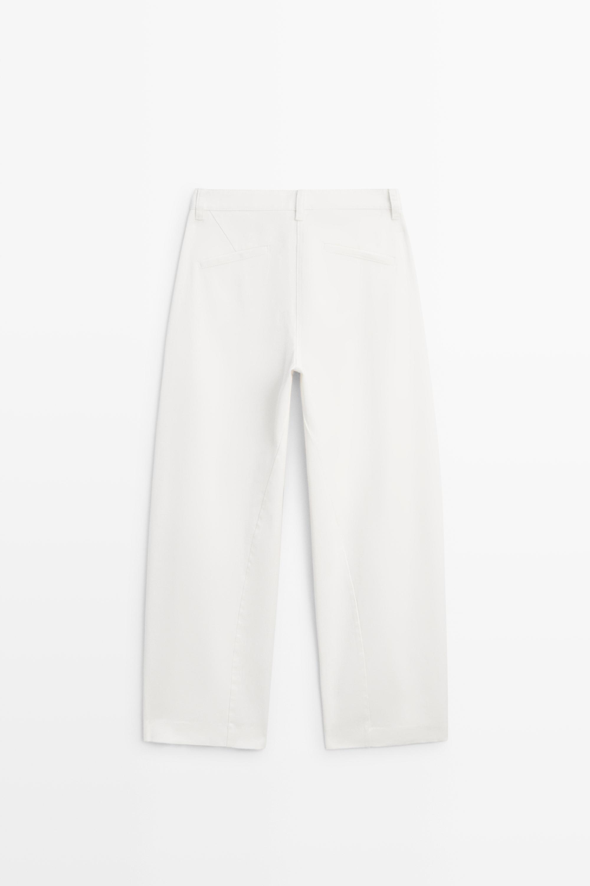 Pantalon barrel 100 % coton