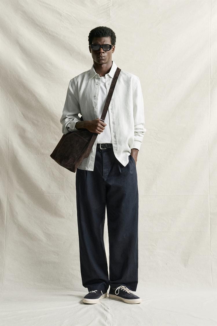HEMP/COTTON RELAXED FIT TROUSERS