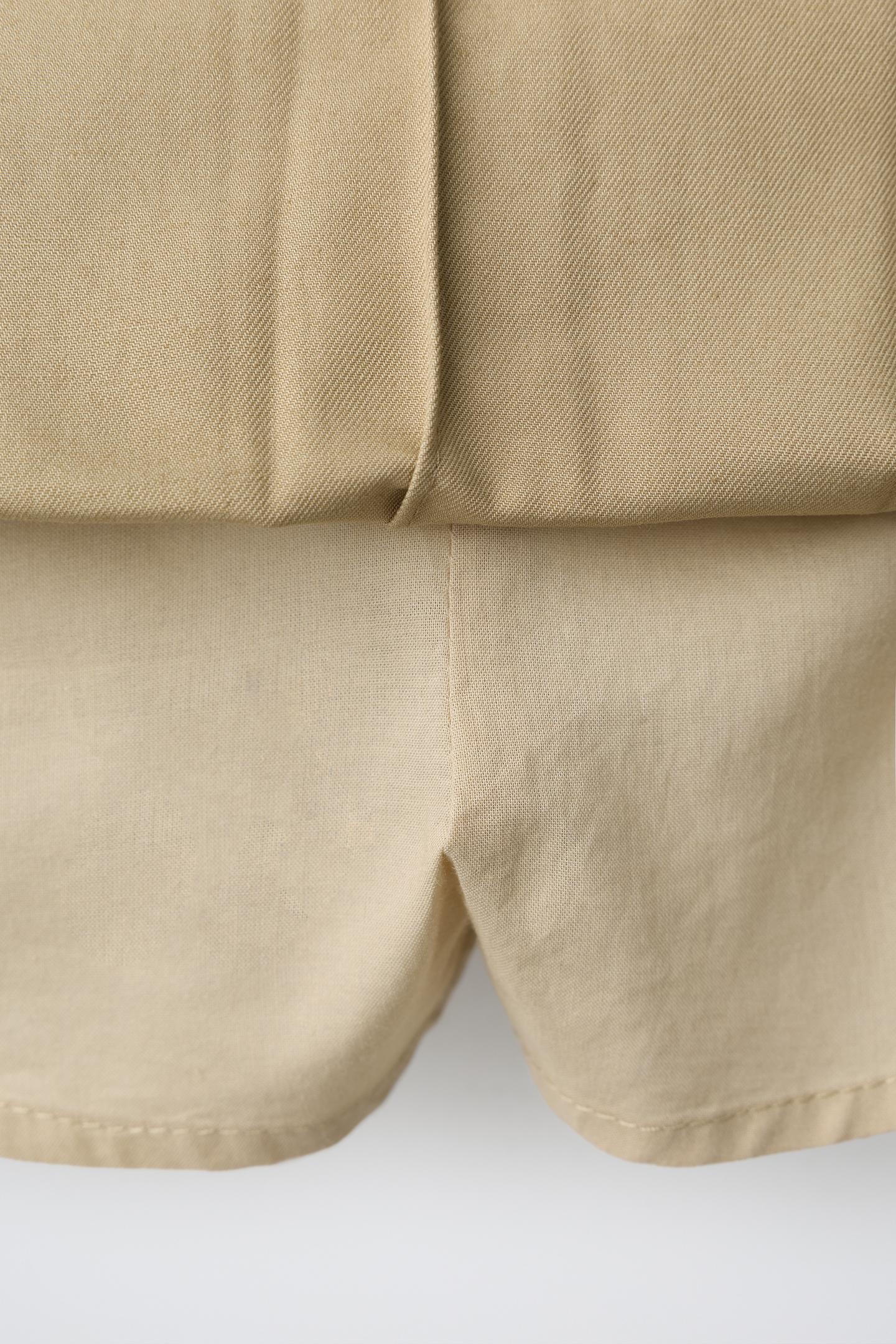 Детская юбка Zara Solid Pleated, цвет: Светлый верблюжий — фото 5