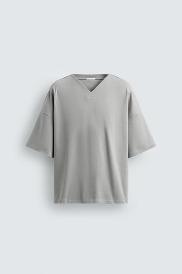 BOXY FIT INTERLOCK SWEATSHIRT - Light grey by Zara