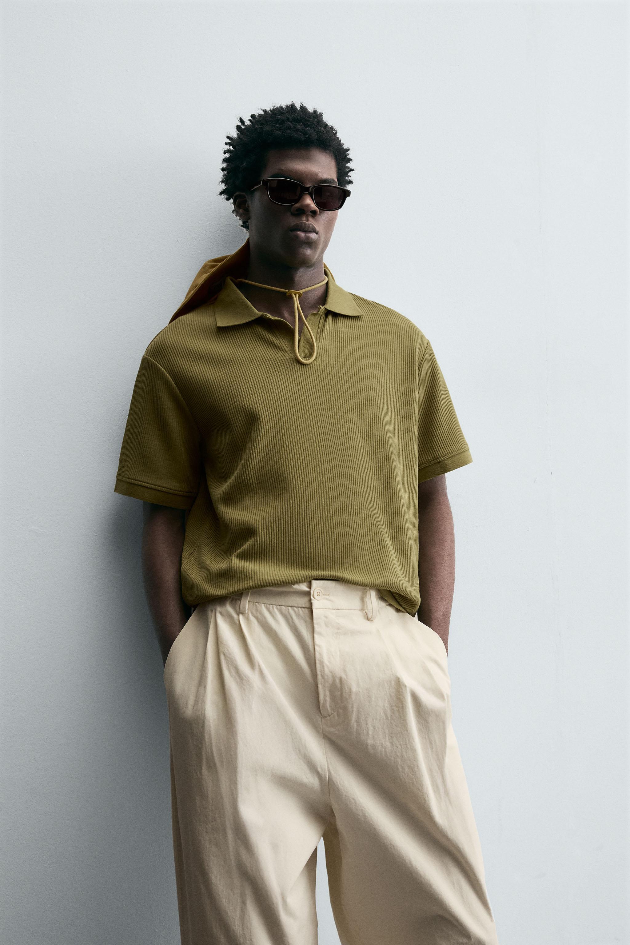POLO ESTRUCTURA VERTICAL - Blanco roto | ZARA Chile