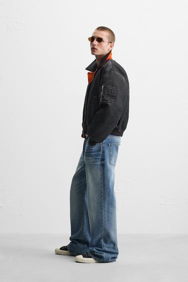 REVERSIBLE BOMBER JACKET - BLACK/ORANGE by Zara - Image 3