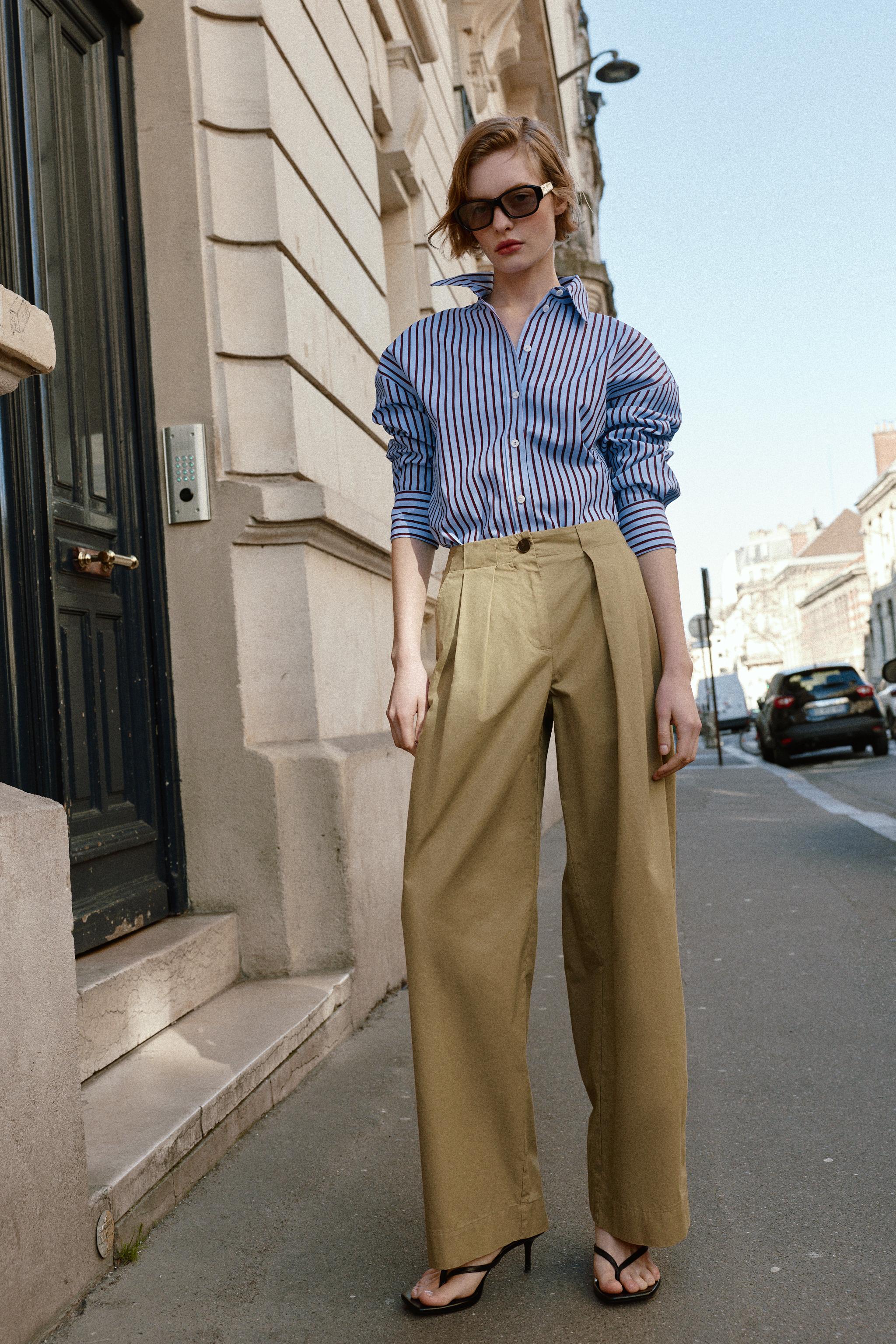 PANTALON BARREL À PINCES