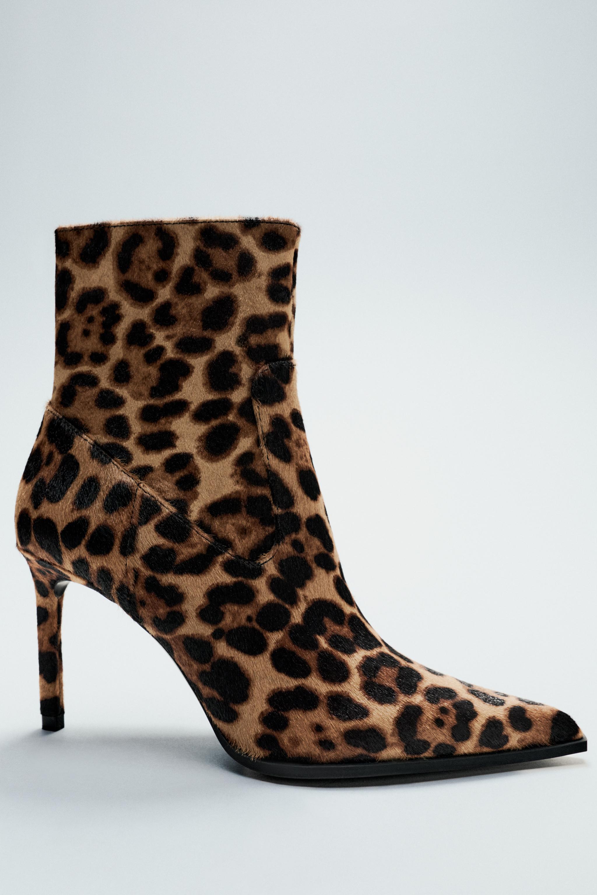 Animal print womens booties best sale