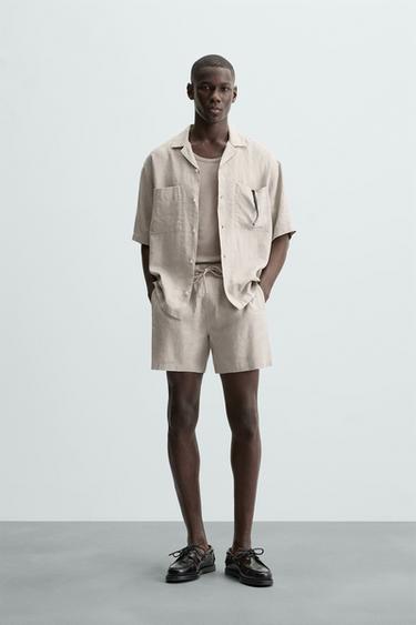 CAMISA 100% LINO - Beige de Zara - Imagen 0