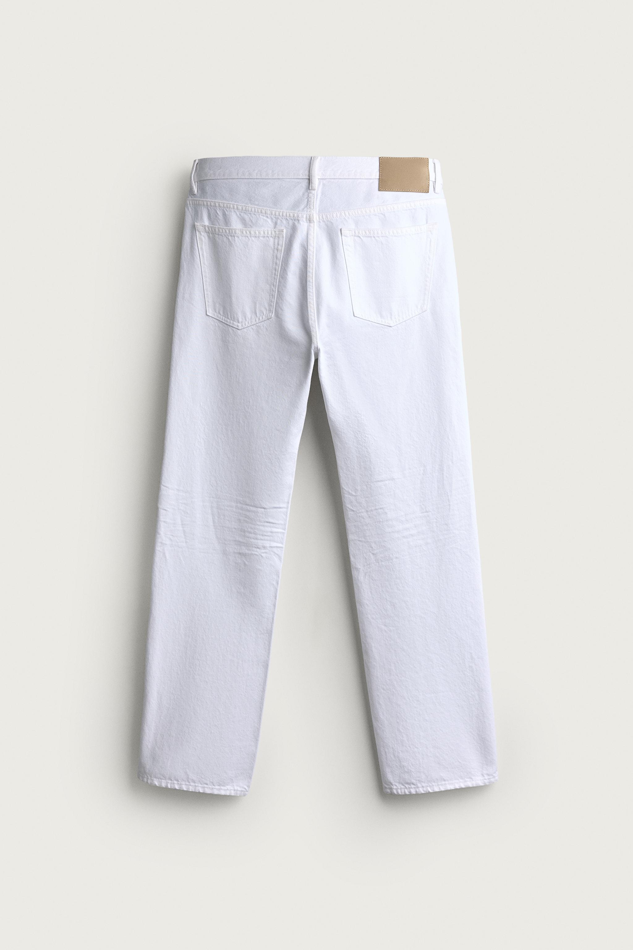 AARON LEVINE X ZARA STRAIGHT FIT JEANS — White