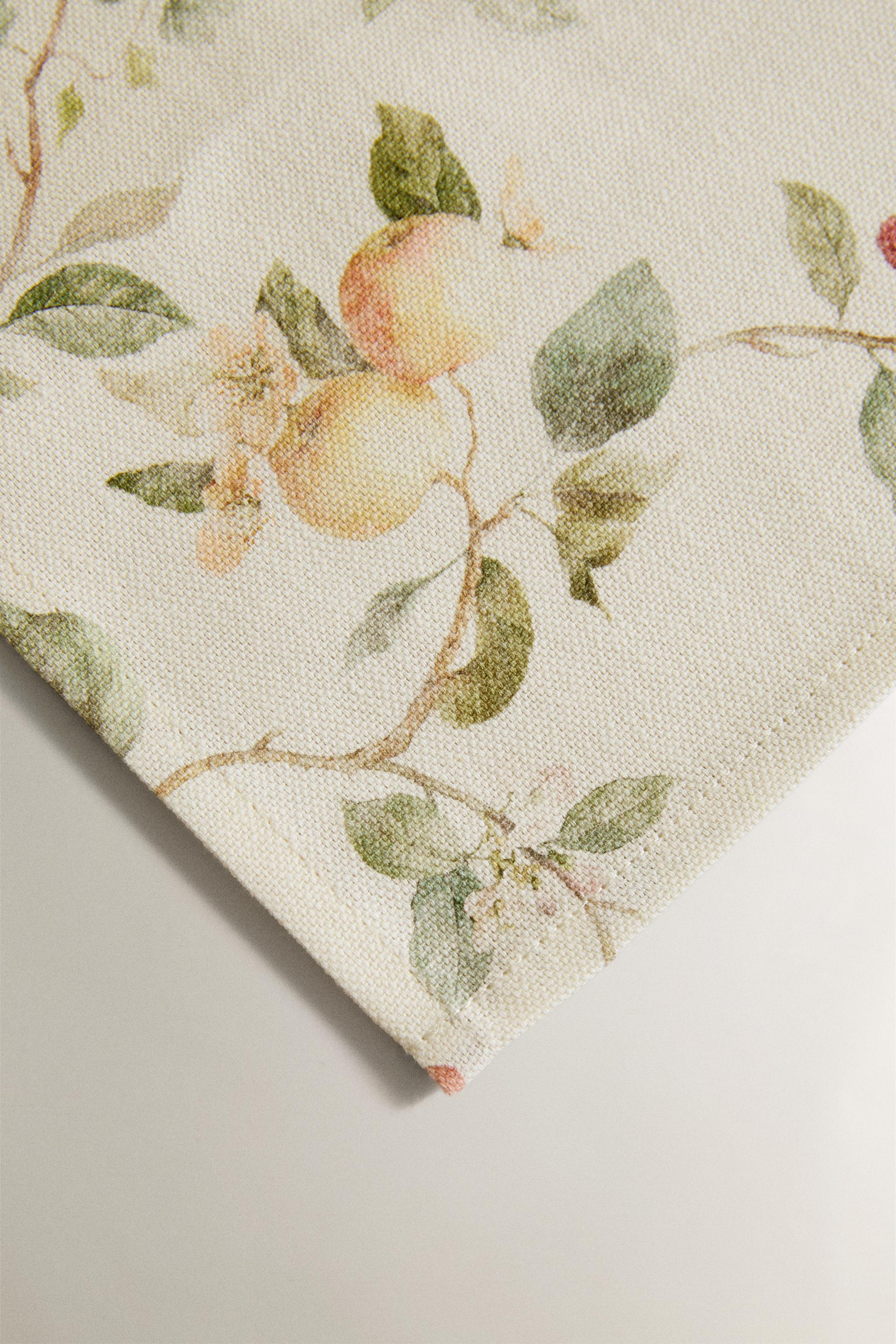 NAPPE IMPRIMÉ BOTANIQUE