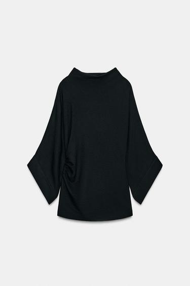 TOP DRAPEADO ZW COLLECTION LIMITED EDITION - Negro de Zara