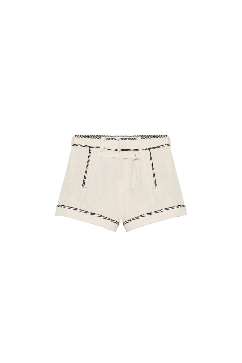ZW COLLECTION TOPSTITCHED SHORTS