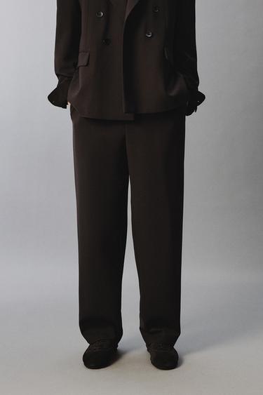 КОСТЮМНЫЕ БРЮКИ ИЗ 100% ЛЬНА — LIMITED EDITION — КОРИЧНЕВЫЙ от Zara