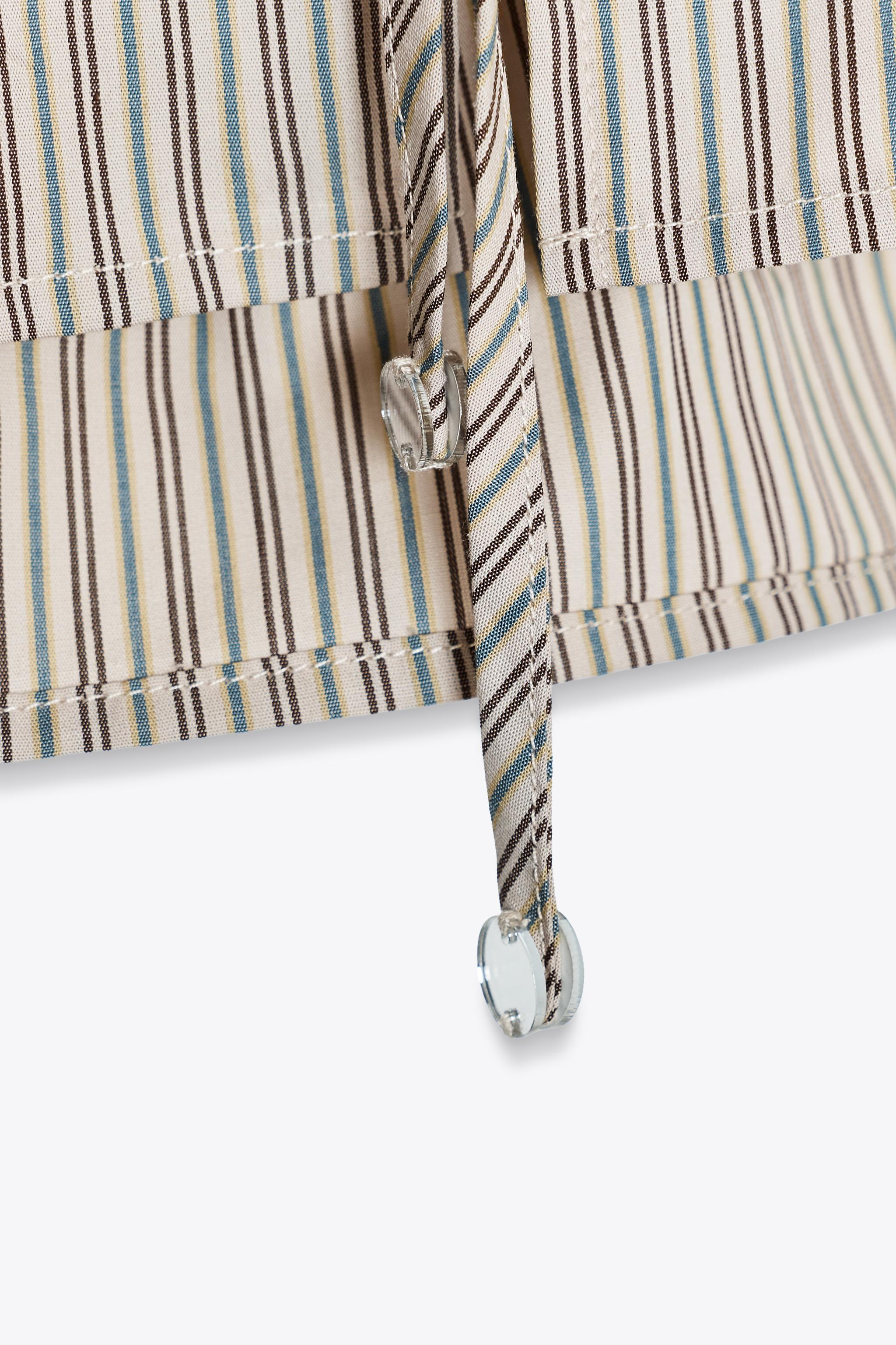 STRIPED POPLIN HALTER TOP