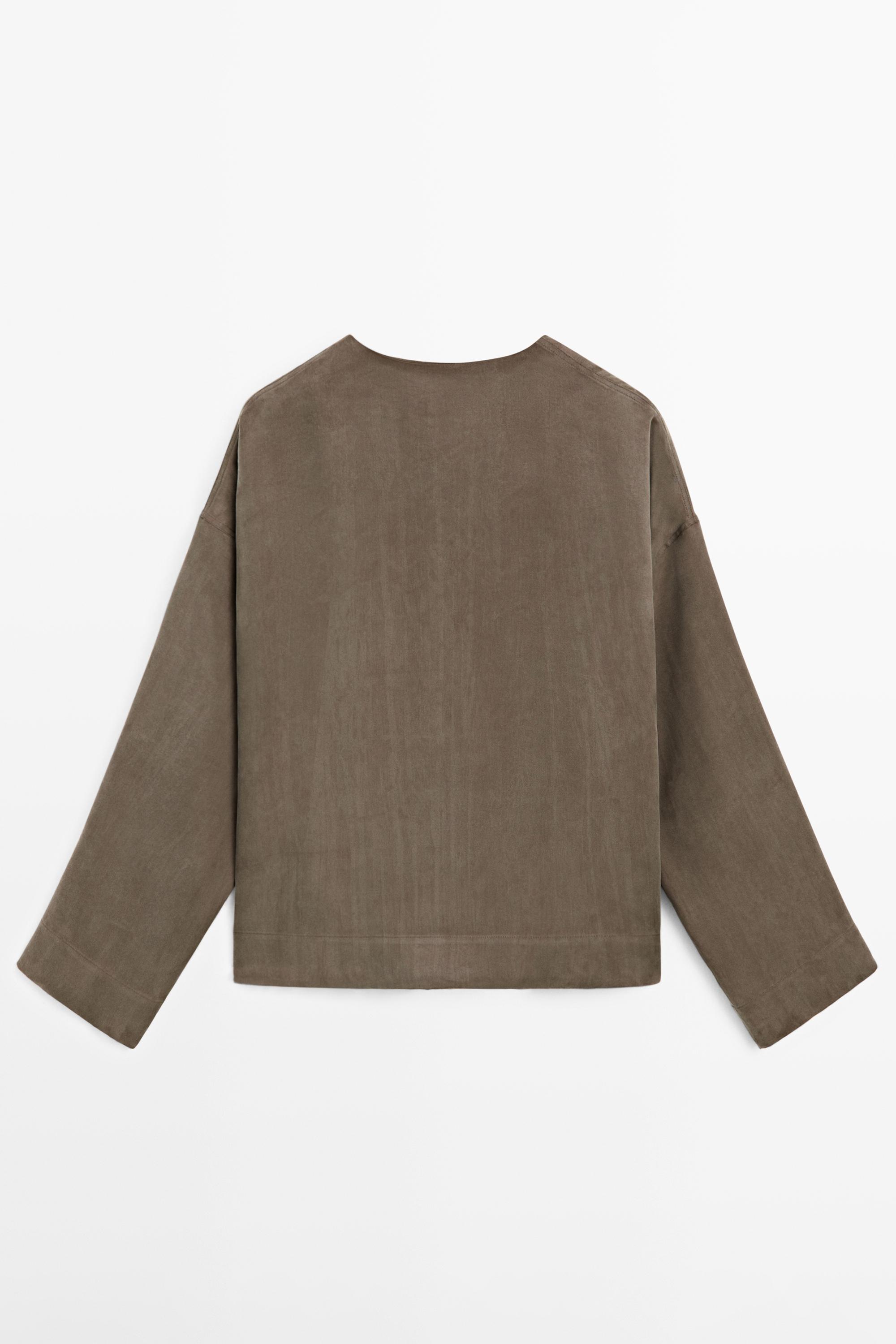 Flowing shirt with draped detail