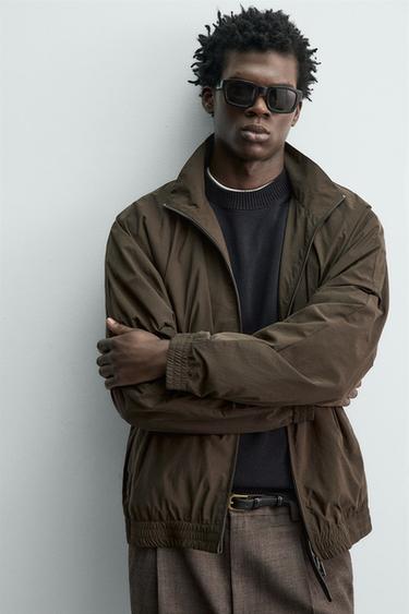 BLOUSON BOMBER COUPE RELAX - Chocolat de Zara - Image 5