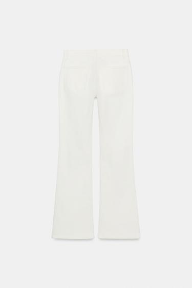 JEANS TRF BOOTCUT CINTURA BAIXA - Branco da Zara