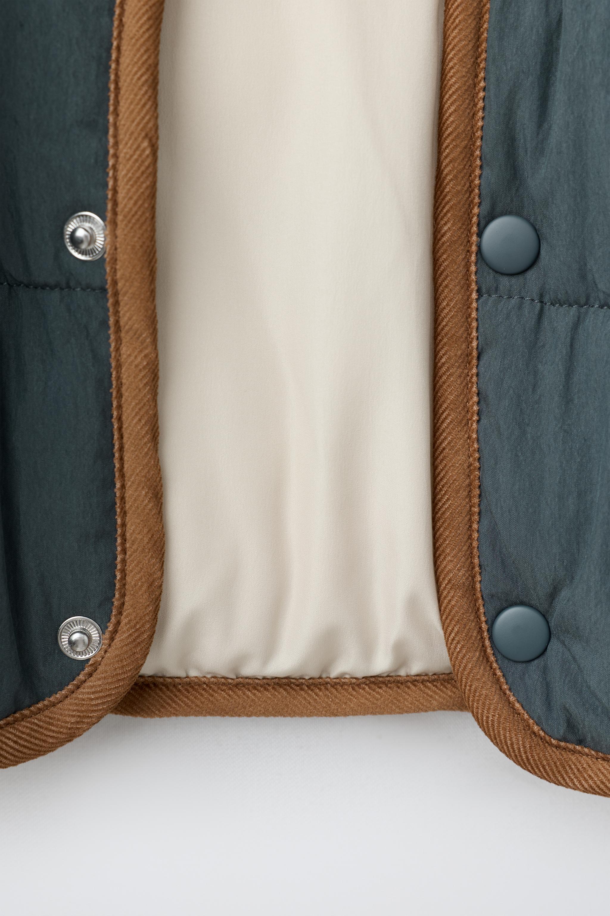 FUR-EFFECT COLLAR JACKET