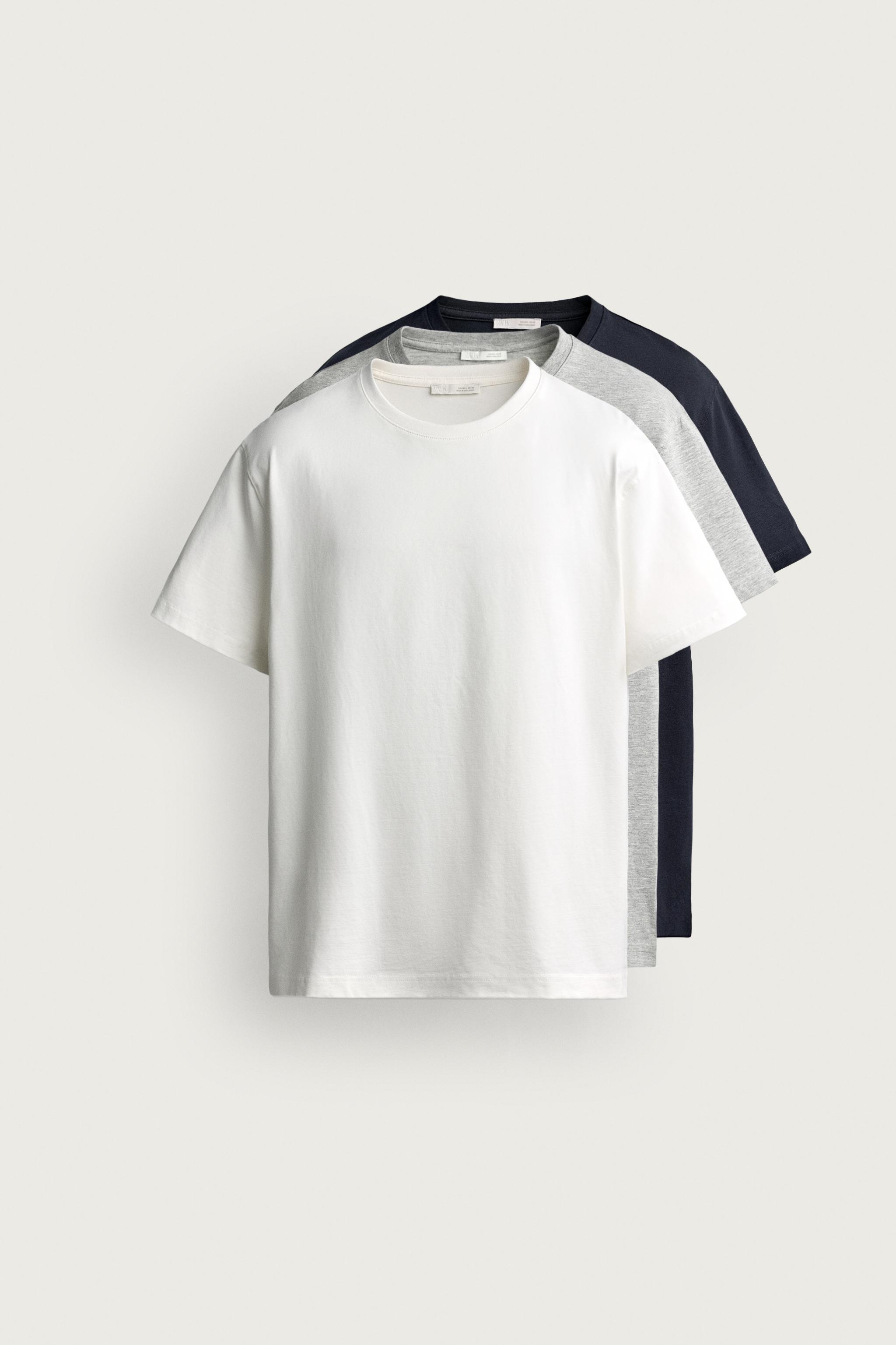 3-PACK MEDIUM WEIGHT BASIC T-SHIRTS /02 — various