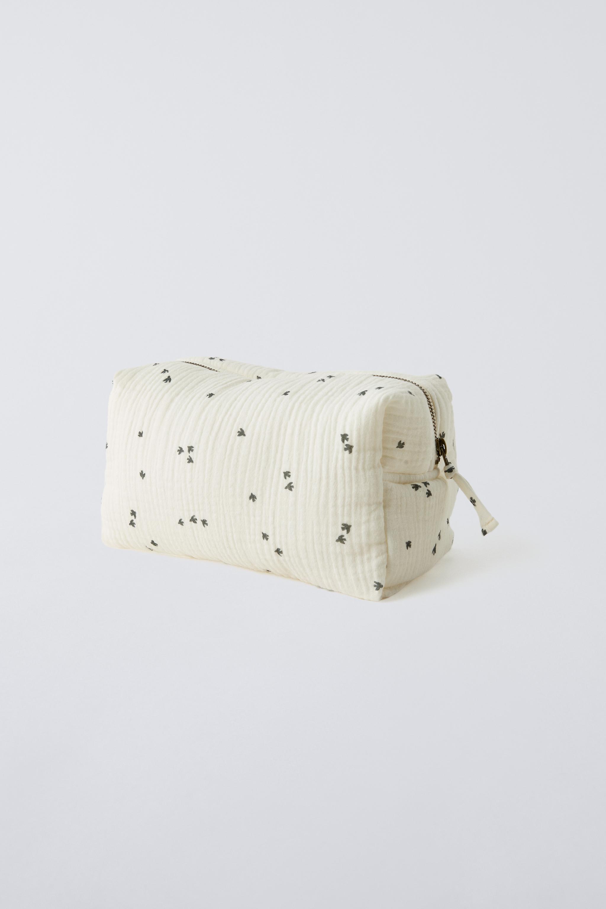 MUSLIN TOILETRY BAG WITH BIRDS Ecru ZARA United States