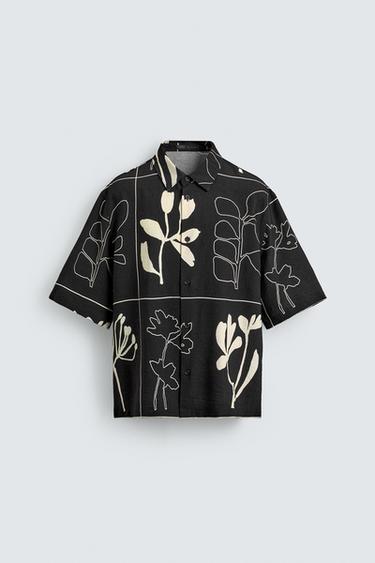 CAMISA FLUIDA ESTAMPADO ABSTRACTO - Estampado de Zara