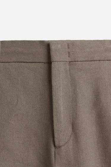 VISCOSE-JUTE TROUSERS - Mink by Zara - Image 7