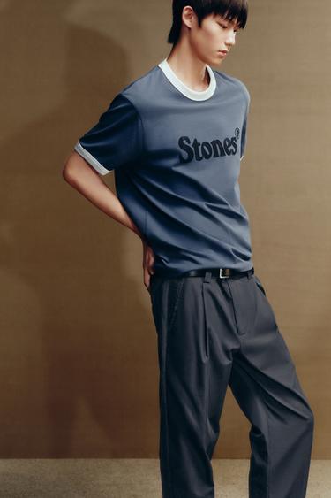 Zara 滾石樂團® T 恤 - 中藍色