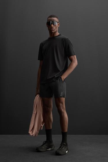 Zara RELAXED FIT TRAINING T-SHIRT - Black