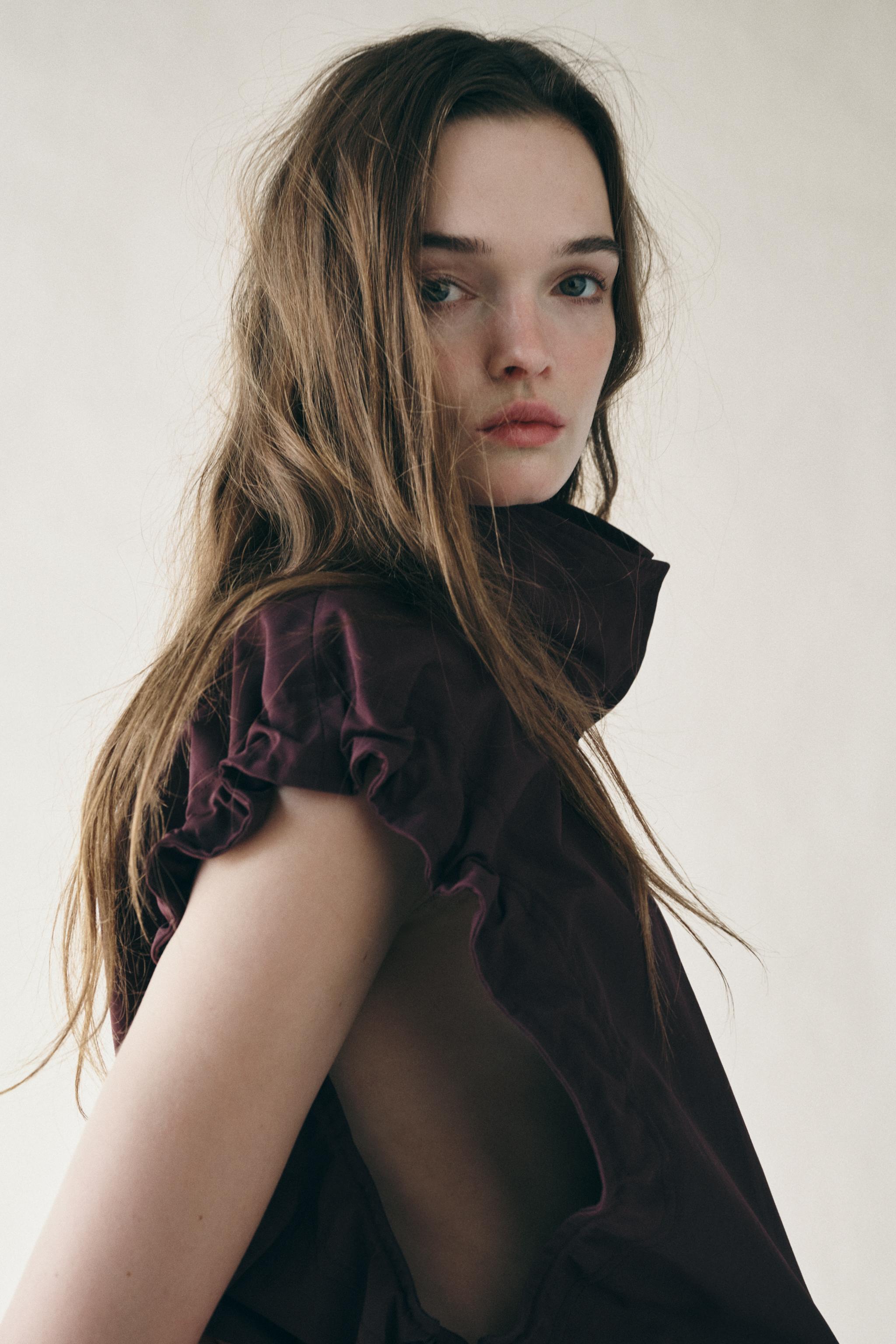 ZW COLLECTION オーバーサイズベスト - バーガンディ | ZARA