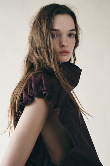 ZW COLLECTION OVERSIZE WAISTCOAT - Burgundy by Zara - Image 4