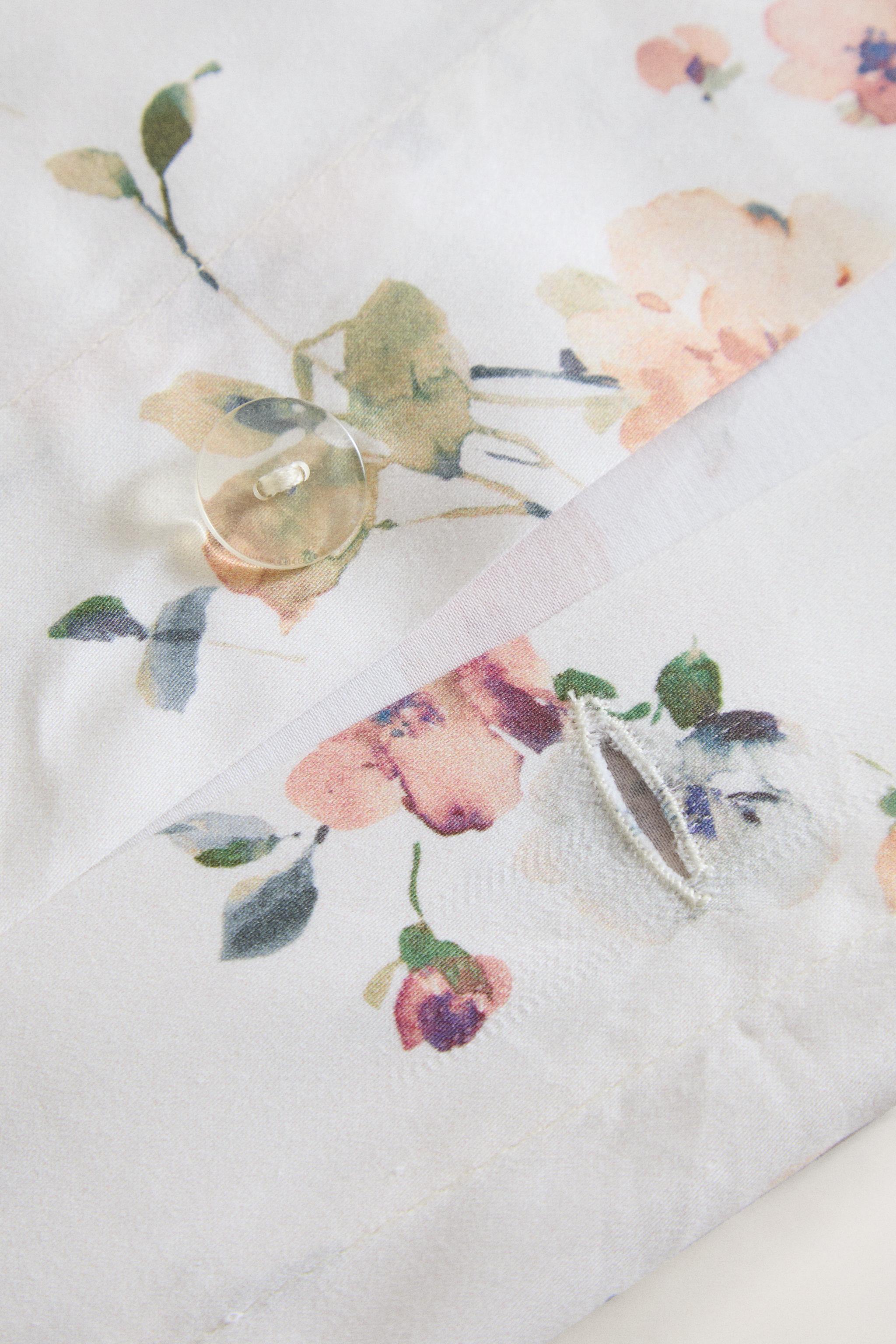 WILD FLOWERS SATEEN DUVET COVER (300 THREAD COUNT)