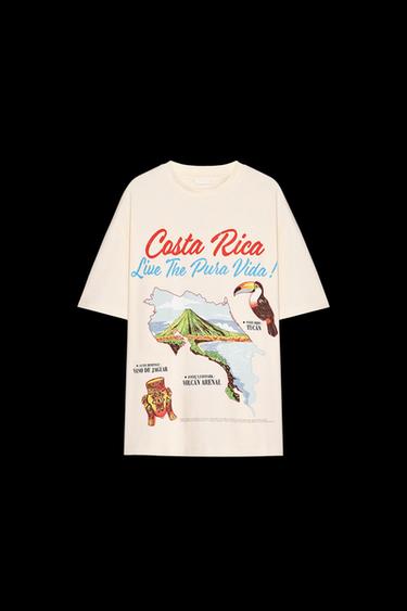 Zara COSTA RICA T-SHIRT - Beige