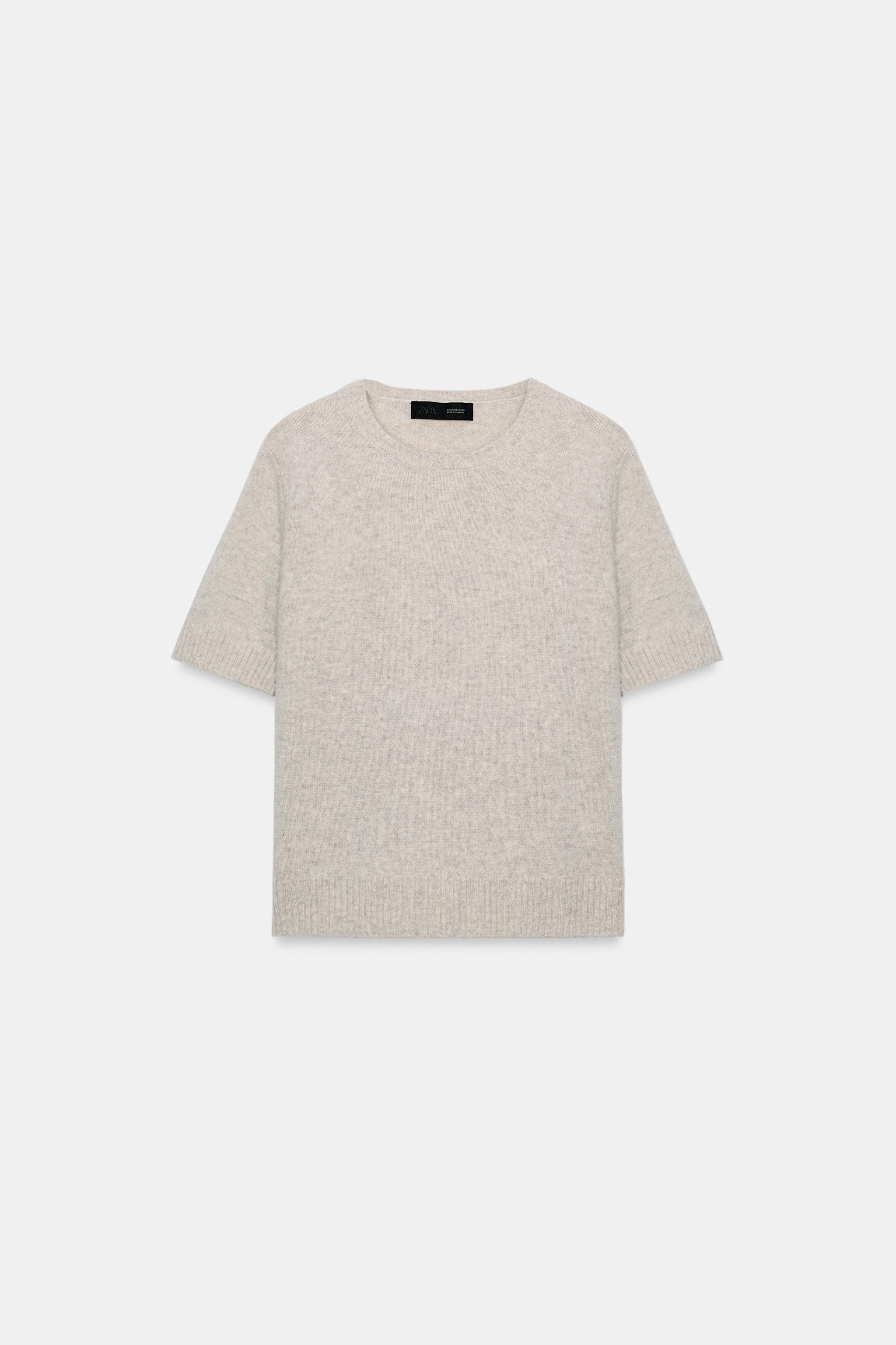 WOOL SHORT SLEEVE JUMPER - Sand / Marl | ZARA South Africa