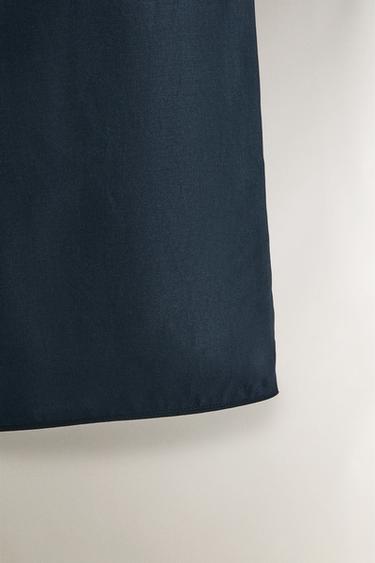 PANTALON SOIE ET COTON - bleu marine de Zara - Image 3