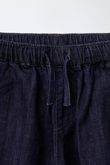 PANTALON DE JOGGING EN JEAN - Bleu de Zara - Image 2