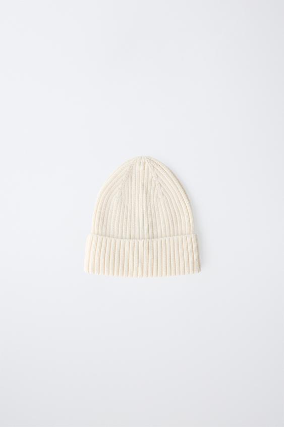 KNIT BEANIE - Ecru by Zara - Image 0