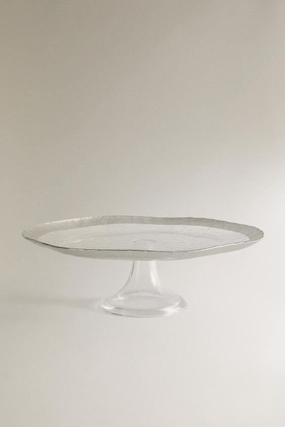 FUENTE VIDRIO RELIEVE FILO PLATEADO - Plata de Zara - Imagen 0