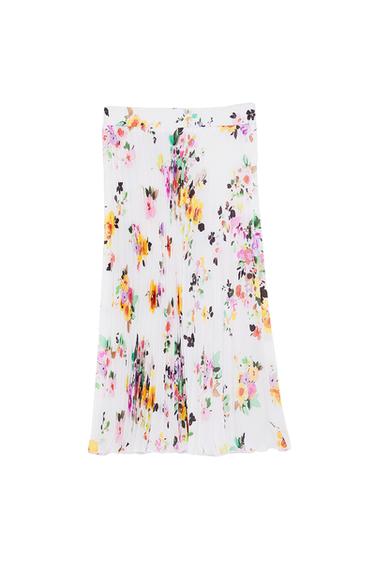PLEATED SATIN FINISH SKIRT