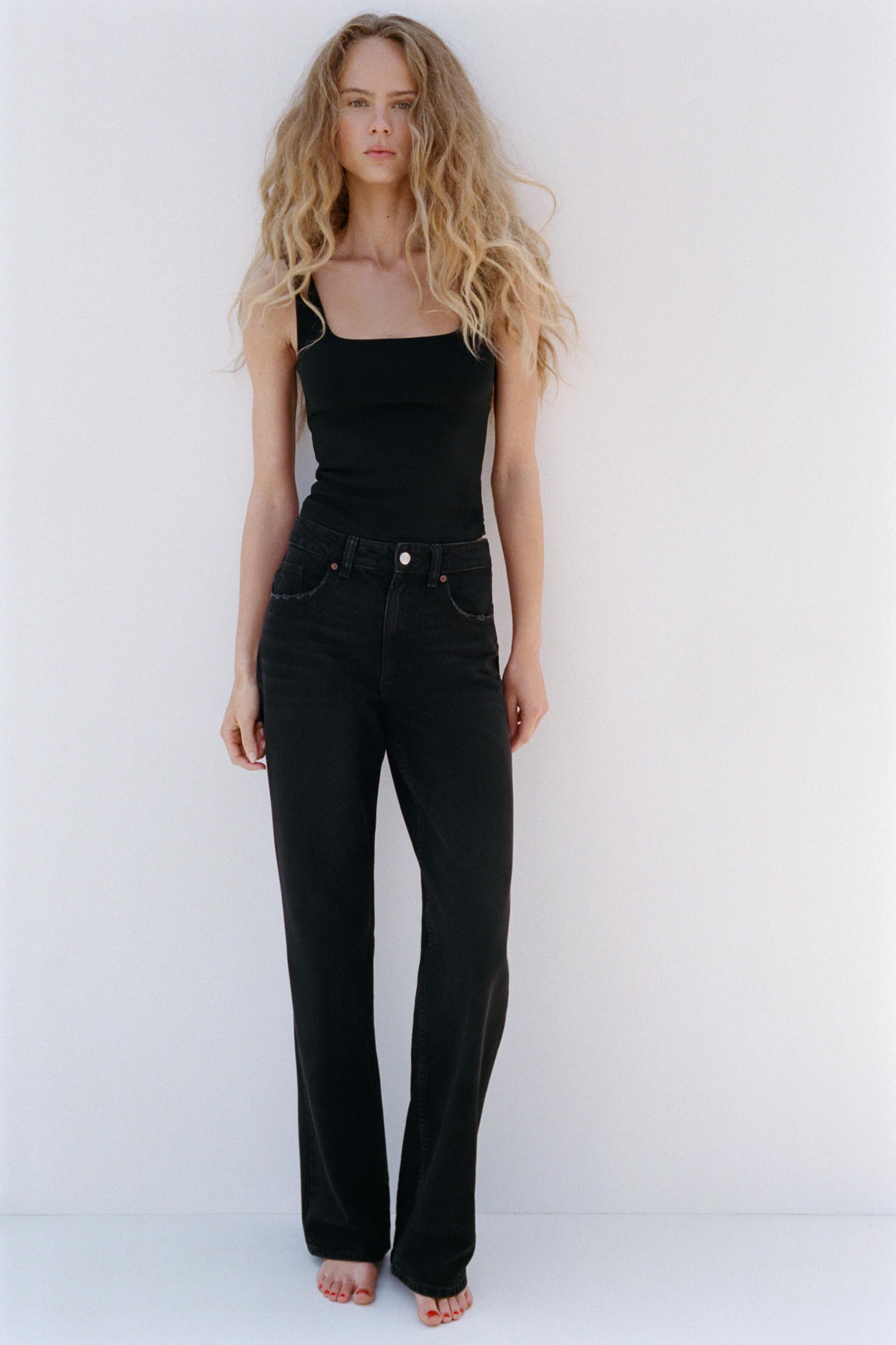 ZARA jeans zw collection ballon ミッドライズ Zara ZW THE MID-RISE TAPERED BALLOON JEANS