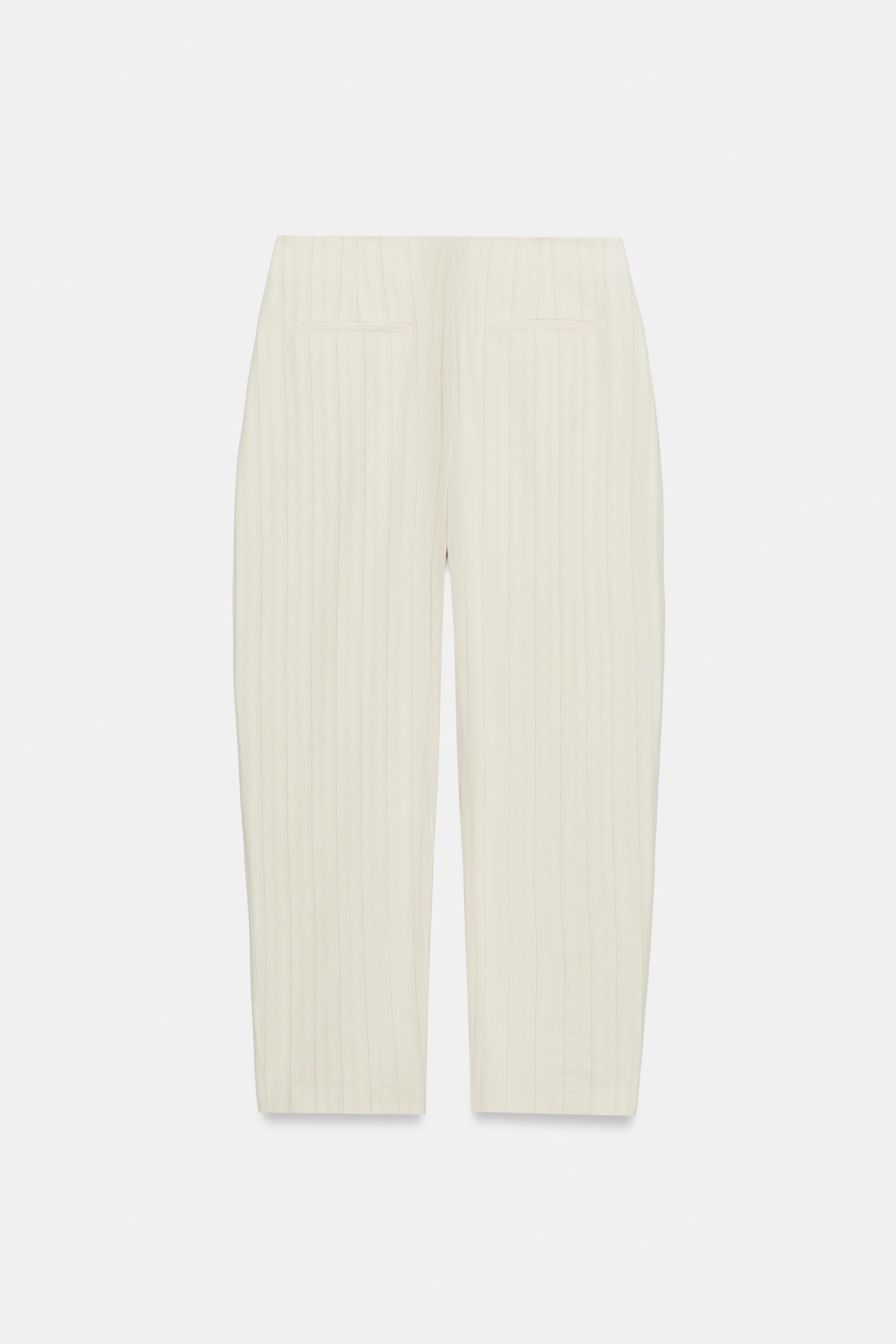 Женские брюки Zara ZW COLLECTION STRIPED BARREL PANTS — фото 7