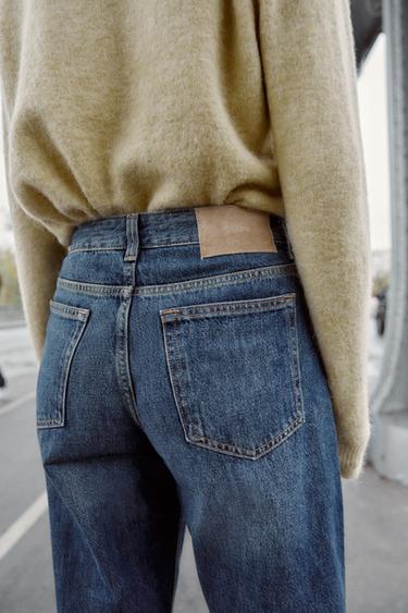 Z1975 WIDE-LEG CROPPED HIGH-WAIST JEANS - Blue by Zara - Image 4