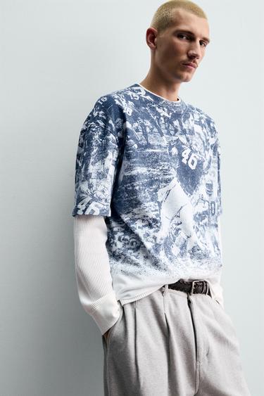 AMERICAN FOOTBALL PRINT T-SHIRT CHAMPION ® X ZARA - Printed by Zara - Image 4