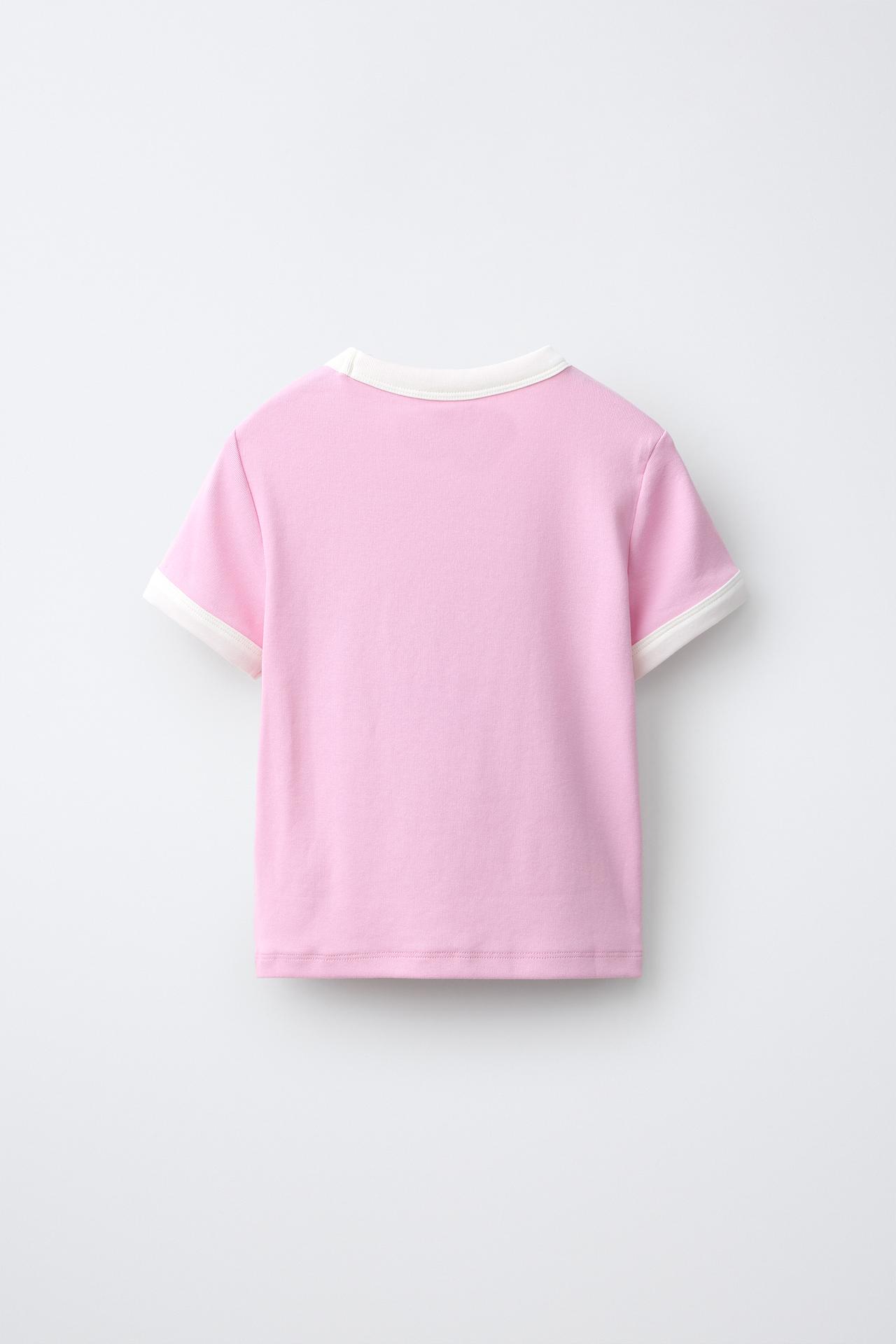SOCCER PRINT T-SHIRT — Pink