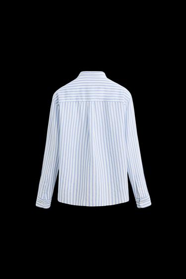 Zara LINEN - COTTON SHIRT - striped