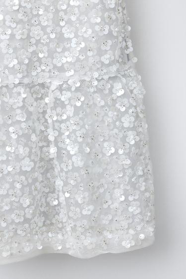 ROBE À PAILLETTES - Blanc de Zara - Image 3