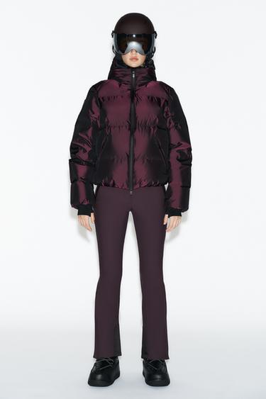 Zara FLARE WATER-RESISTANT WINDPROOF SKI PANTS WITH RECCO® TECHNOLOGY - Burgundy