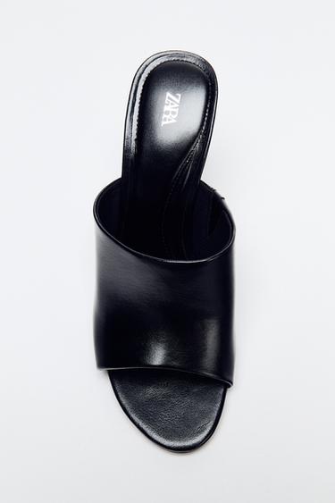 STILETTO HEELED MULES - Black by Zara