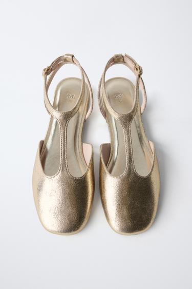 ZAPATO DESTALONADO - Oro de Zara