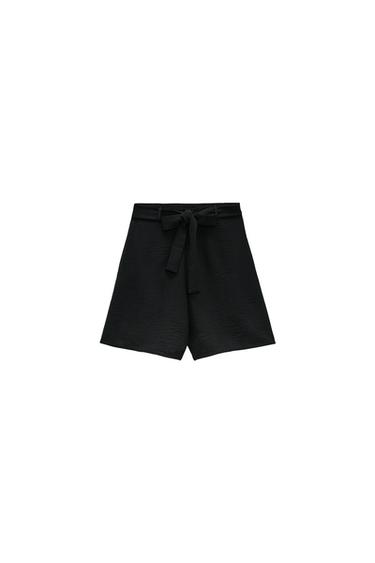 FLOWING BERMUDA SHORTS WITH BELT